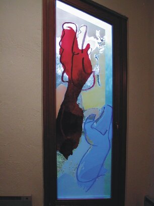 Fensterbild zur Verkündigung an Maria